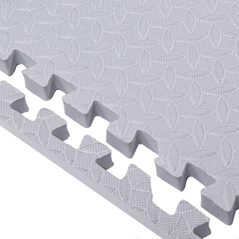 Foldbar legetæppe til børn Springos 230 x 120 cm puslespil i EVA-skum, cremegrå, 1 stk.