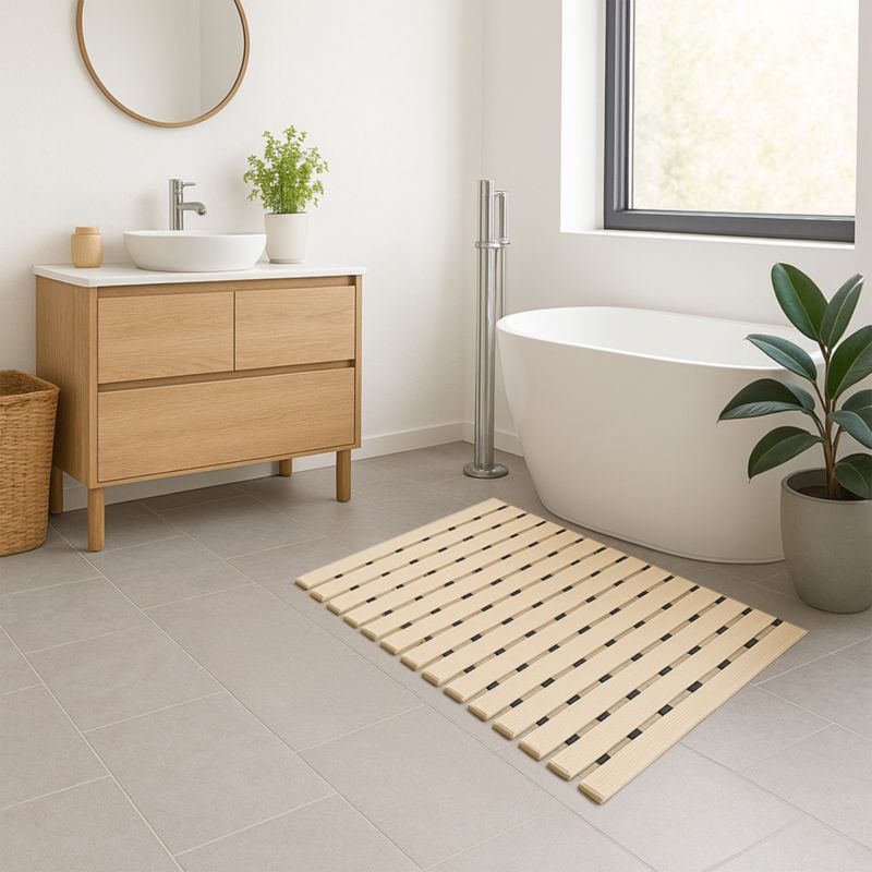 Bademåtte Antiskrid Beige 43x60 cm PVC
