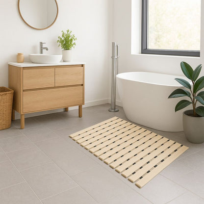 Bademåtte Antiskrid Beige 43x60 cm PVC