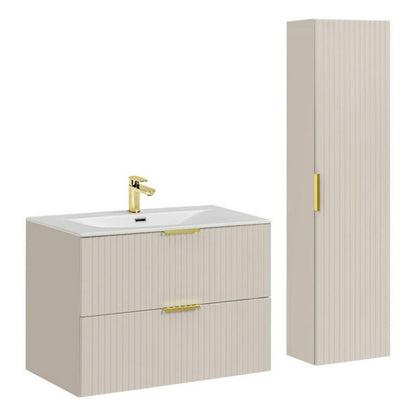 Badeværelsesmøbelsæt Bella Beige med Vask Beige | 5907600452275