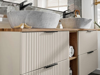 Badeværelsesmøbelsæt Bella Beige med Vask Beige | 5907600452275