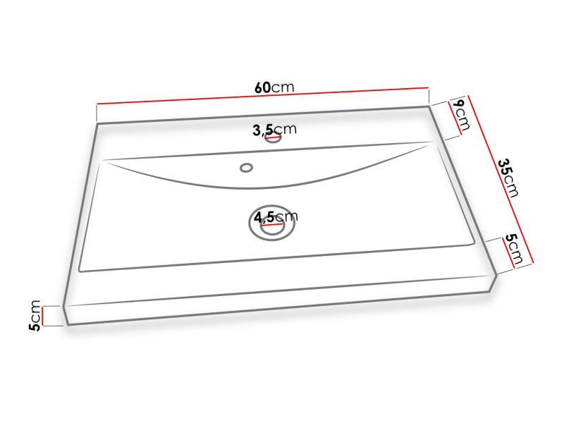 Badeværelsesmøbelsæt Malo 60 cm Beige 1 stk. | 5903211507151