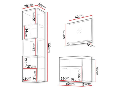 Badeværelsessæt Montreal 60 cm Kashmir Beige 1 sæt