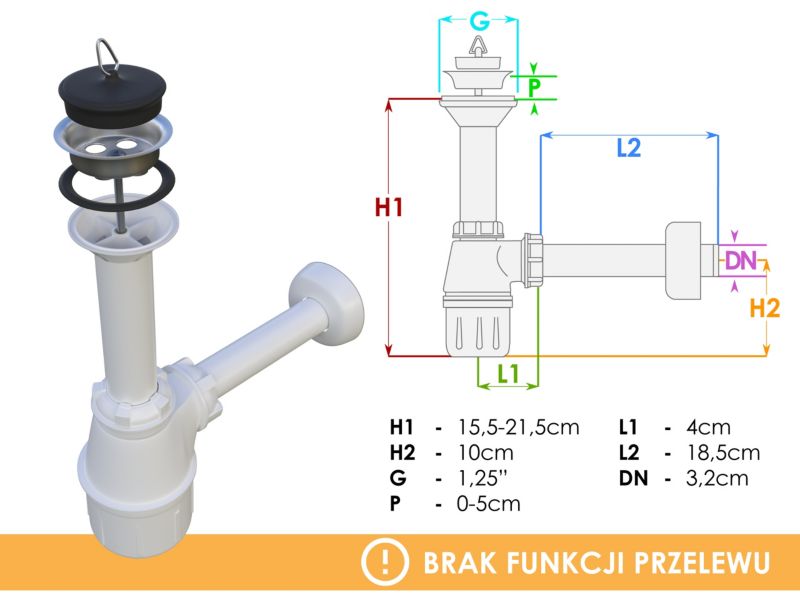 Badeværelsessæt Montreal XL Hvid/Højglans Grå 60x35x50 cm