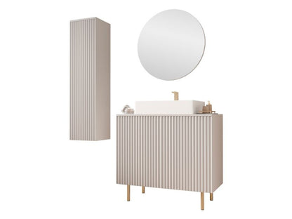Badeværelsessæt Nubia II Beige 87 cm med Vask