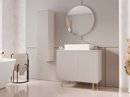 Badeværelsessæt Nubia II Beige 87 cm med Vask