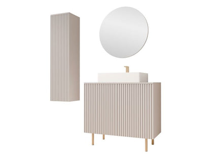 Badeværelsessæt Nubia II Beige 87 cm med Vask