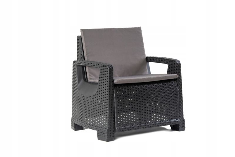 Meble Ogrodowe Corciano Paradiso Sofa stolik kawowy + 2 fotele Antracyt 2 osobowy zestaw 1szt.