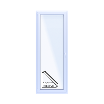 PVC Vindue 3-lags Altandør 85/OB8 Hvid 86,5x229,5 cm Indadgående Venstre
