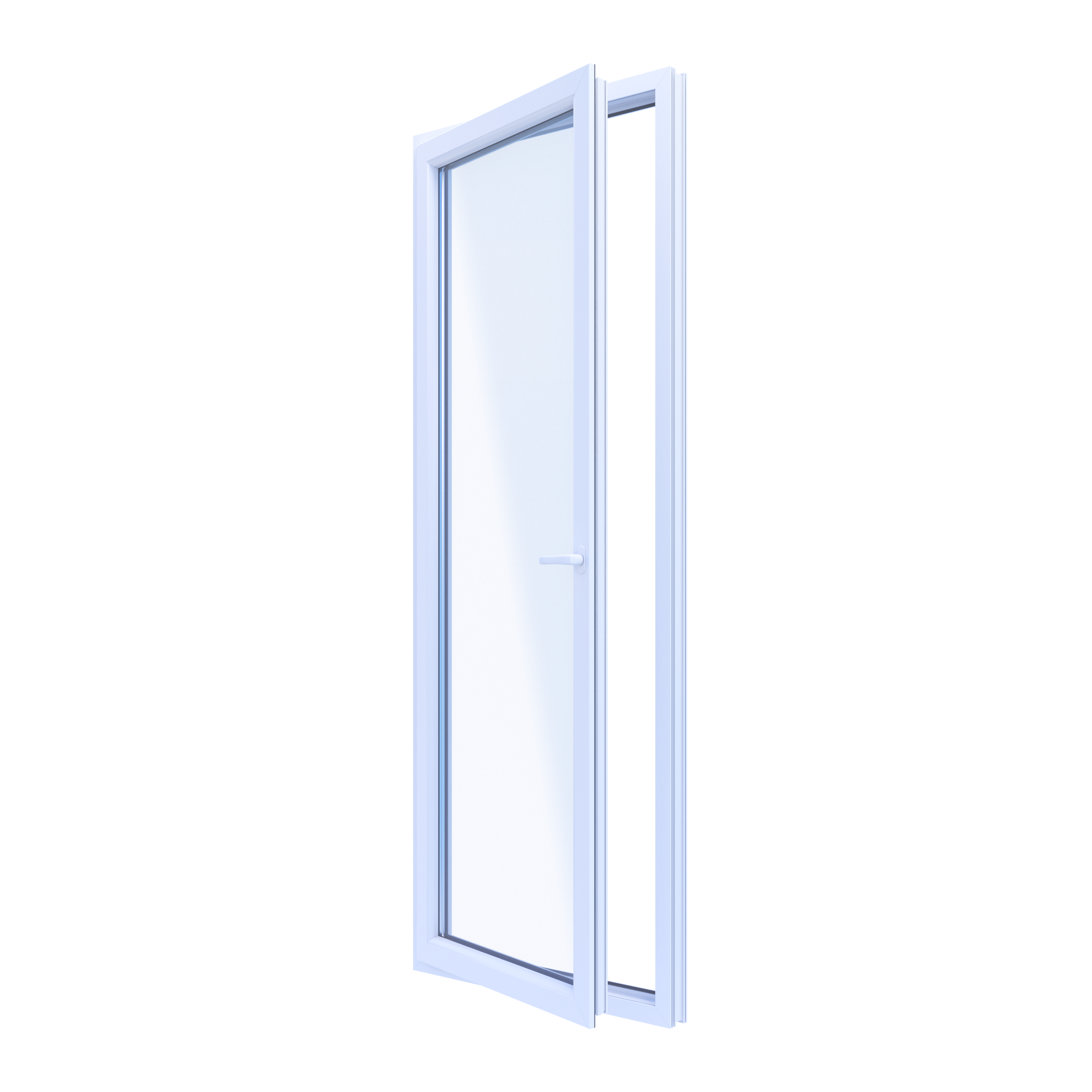 PVC Vindue 2-lags Altandør OB8 Hvid 86,5x229,5 cm Indadgående Venstre