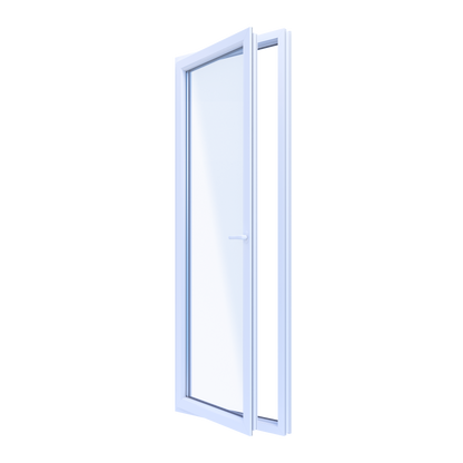 PVC Vindue 2-lags Altandør OB8 Hvid 86,5x229,5 cm Indadgående Venstre