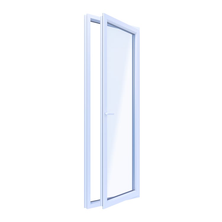 PVC Vindue 2-lags Altandør OB7 Hvid 86,5x229,5 cm Indadgående Højre