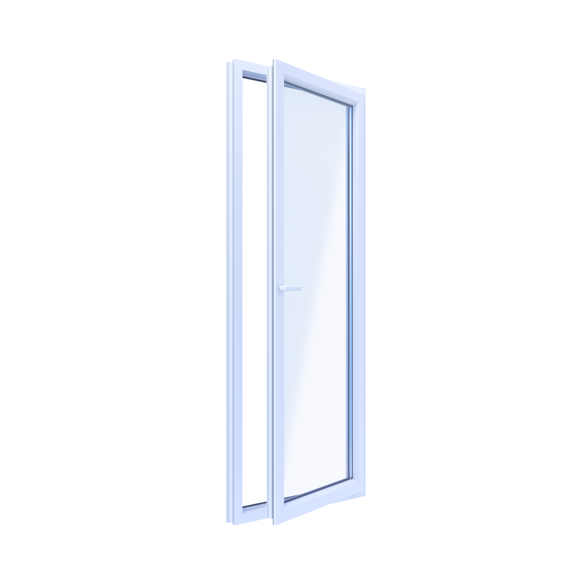 PVC Vindue 3-Lags Altandør 5/OB5 Hvid 86,5x219,5 cm Indadgående Højre
