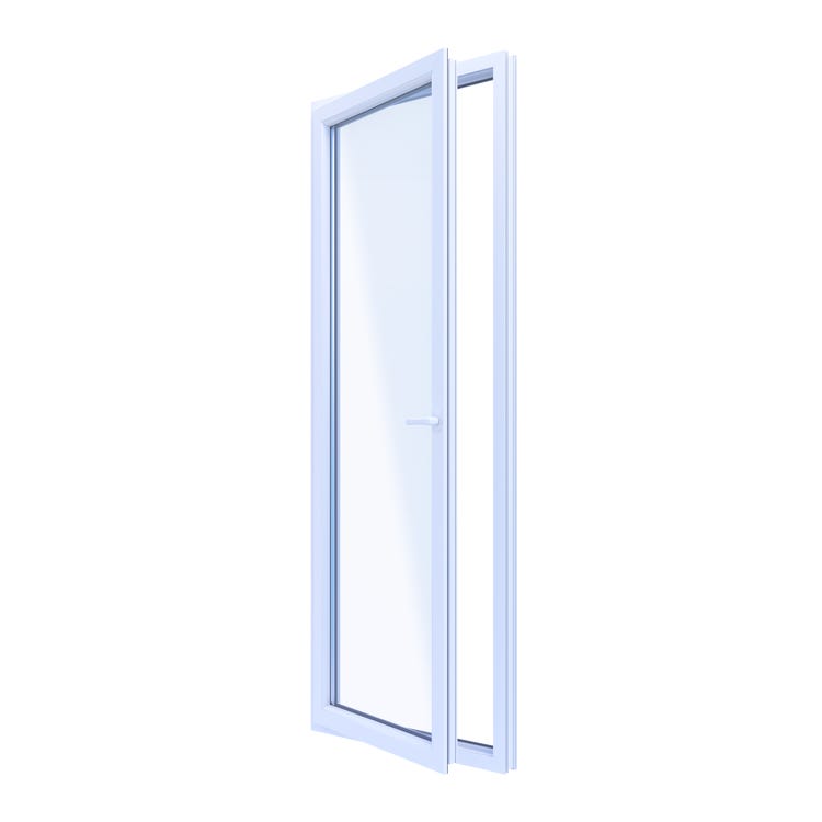 PVC Vindue 3-lags Altandør 85/OB8 Hvid 86,5x229,5 cm Indadgående Venstre