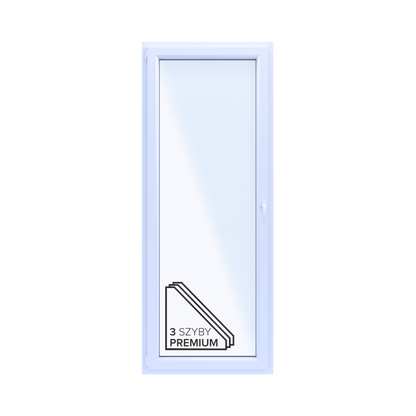 PVC vindue 3-lags altan 85/OB6R hvid 865x2195 mm indadgående venstre