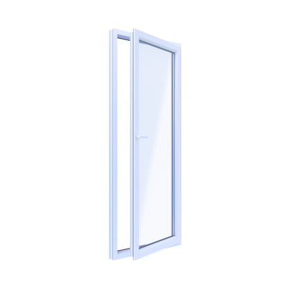PVC Balkondør 3-lags OB8 Hvid 86,5x209,5 cm Indadgående Højre TROCAL 76AD