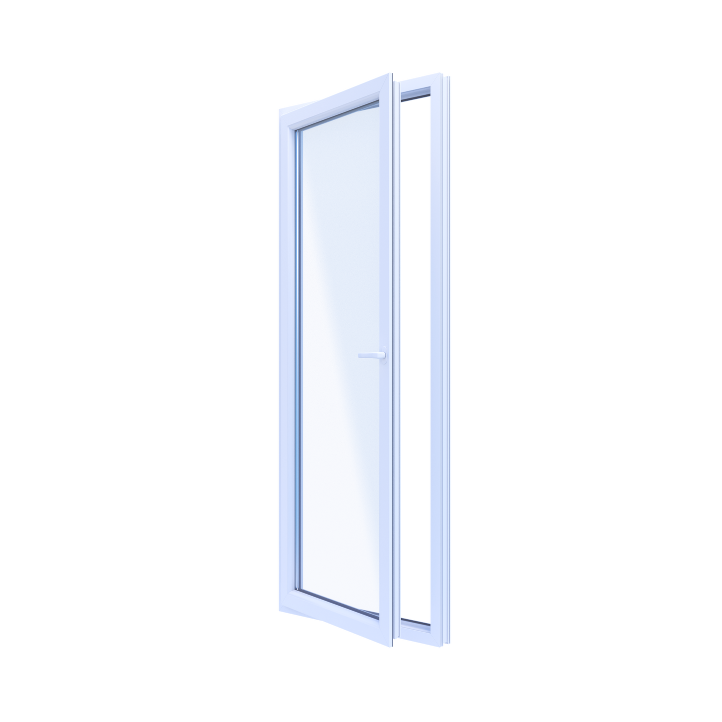 PVC Vindue OB6 86,5x219,5 cm Hvid Venstre