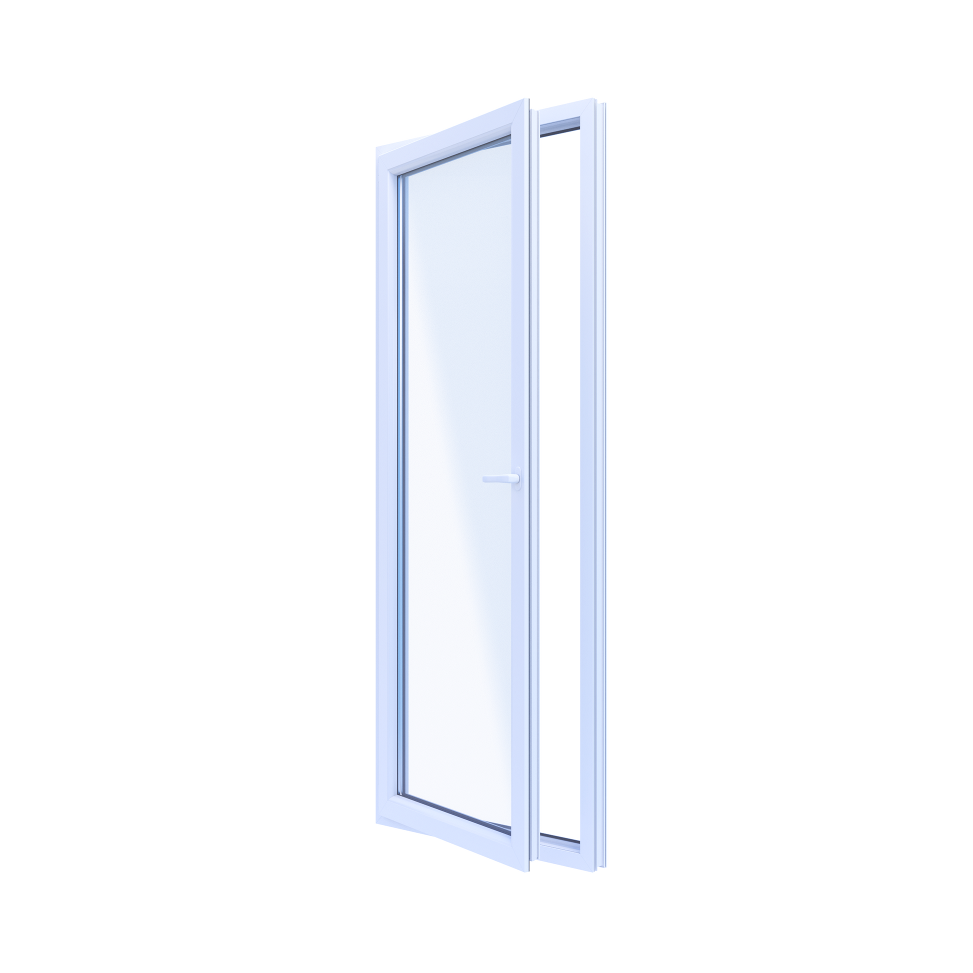PVC Vindue OB6 86,5x219,5 cm Hvid Venstre
