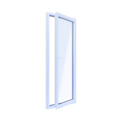 PVC Vindue 2-lags Altandør OB3 R Hvid 86,5x209,5 cm Indadgående Højre
