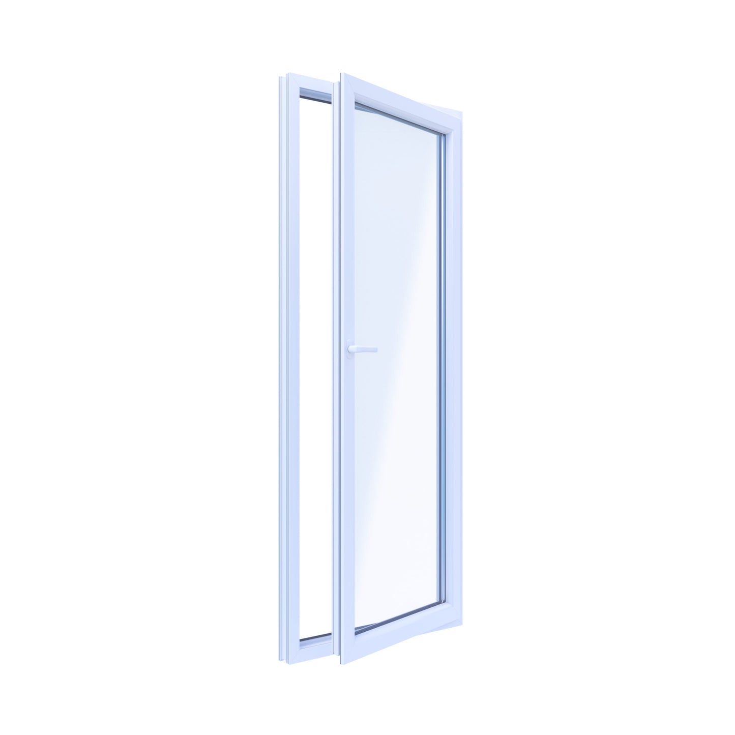 PCV Vindue 3-lags Facade OB5 Hvid 865x2195 mm Indadgående Højre TROCAL 76AD