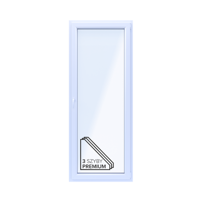 PVC Vindue 3-Lags Altandør 5/OB5 Hvid 86,5x219,5 cm Indadgående Højre