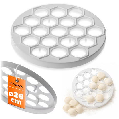 Melbolleform Plastik 26 cm 19 Huller Hvid