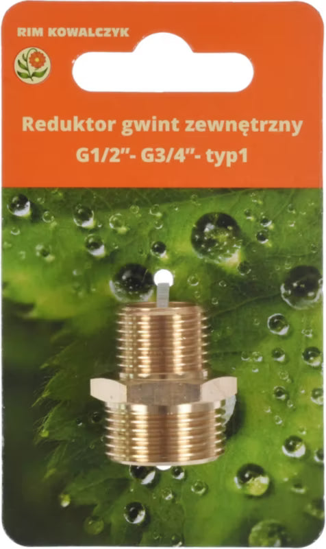Messing Reduktion 1/2" - 3/4" Udvendigt Gevind