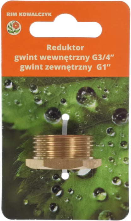 Messing Reduktionsmuffe Indvendig 3/4" x Udvendig 1"