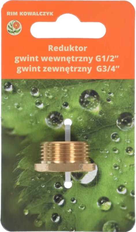 Messing Reduktionsmuffe Indvendig Gevind 1/2" x Udvendig Gevind 3/4"