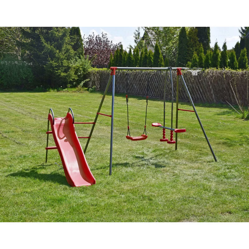Metal Legeplads Tymek 216x180x195 cm Rød