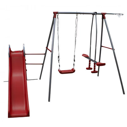 Metal Legeplads Tymek 216x195 cm Rød