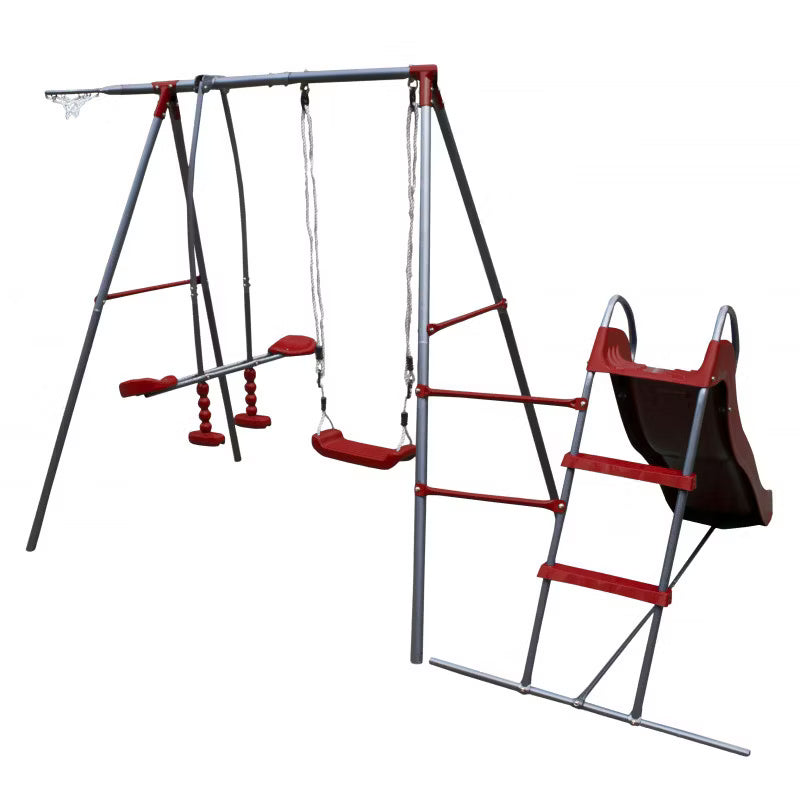 Metal Legeplads Tymek 216x195 cm Rød