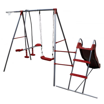 Metal Legeplads Tymek 216x195 cm Rød