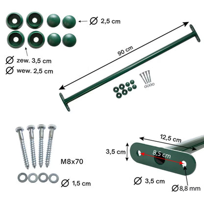 Metal Ribbe til Legeplads 90 cm Grøn