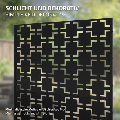 Metalhegn Milano 90x180 cm Sort Stål