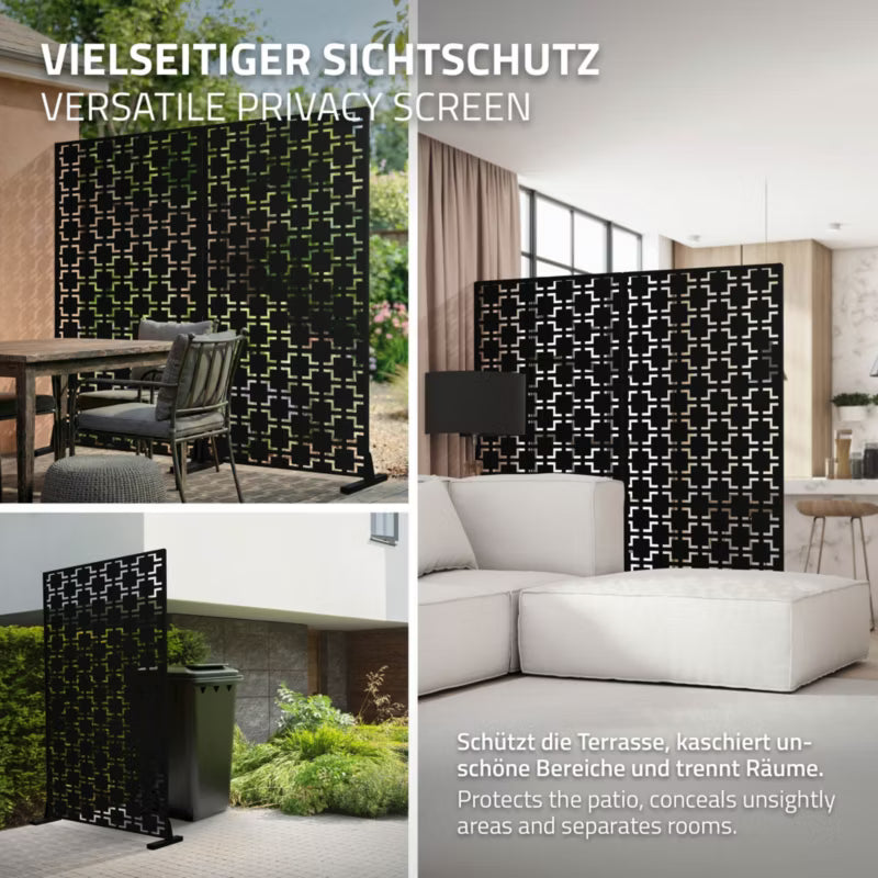 Metalhegn Milano 90x180 cm Sort Stål