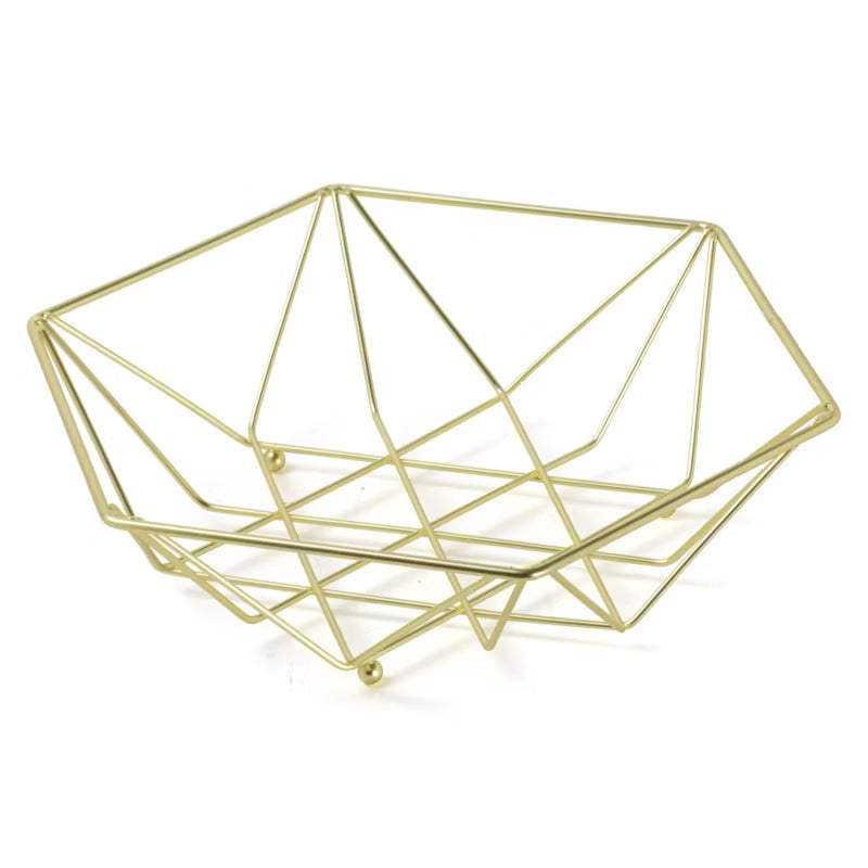 Metalkurv 26,5 cm Guld