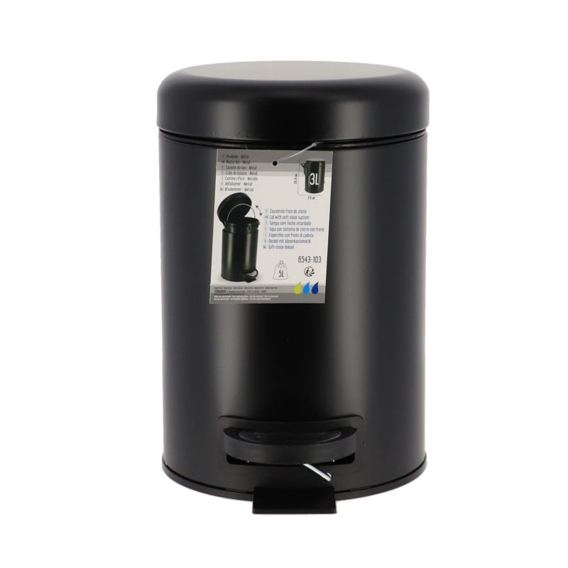 Metal Affaldsspand Core 3 L Sort med Pedal