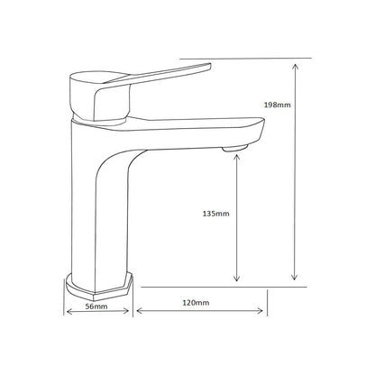 Mexen Lerma hvid/guld vaskebatteri 1 stk.
