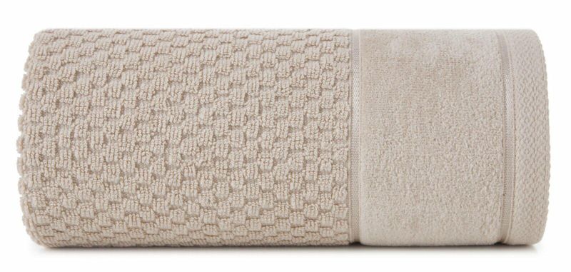 Badehåndklæde 50 x 90 cm Beige Bomuld 500 GSM