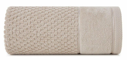 Badehåndklæde 50 x 90 cm Beige Bomuld 500 GSM