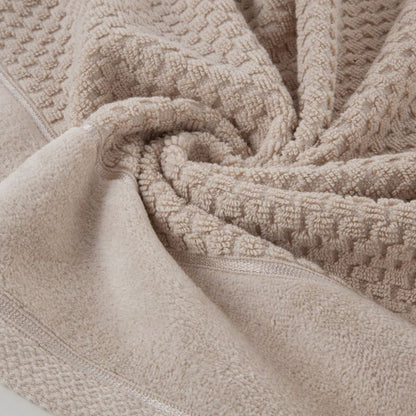Badehåndklæde 50 x 90 cm Beige Bomuld 500 GSM
