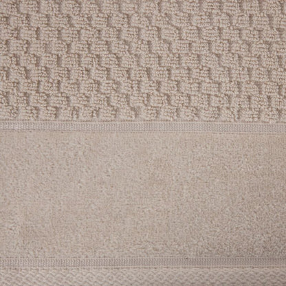 Badehåndklæde 50 x 90 cm Beige Bomuld 500 GSM