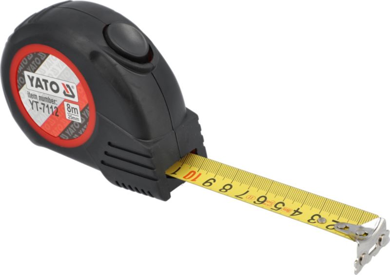 Yato sammenrulleligt målebånd 8 m x 25 mm