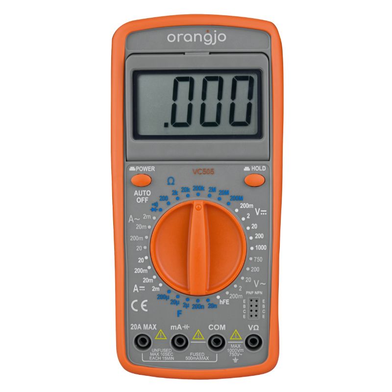 Digitalt måleinstrument med buzzer Orangjo VC505