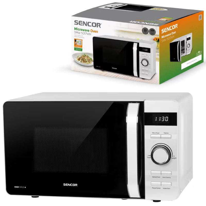 Mikrobølgeovn SMW 5017WH 17 Liter 800W Hvid