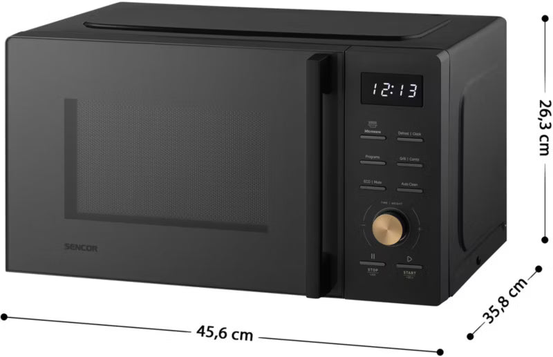 Mikrobølgeovn SMW 5520BK 20 Liter Sort med Grill