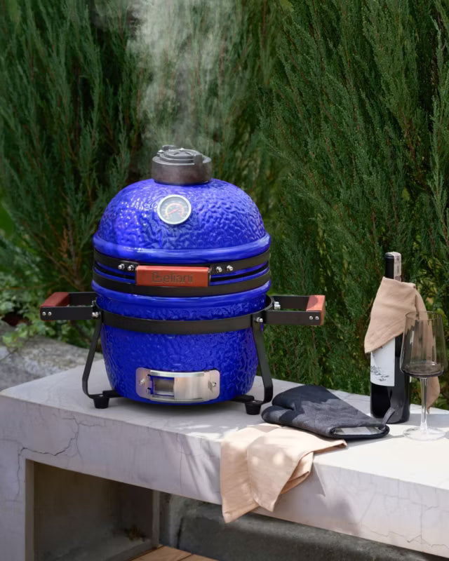 Mini Kamado Kulgrill 54x35x48 cm Blå Keramik