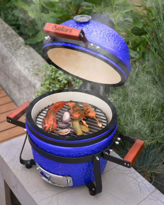 Mini Kamado Kulgrill 54x35x48 cm Blå Keramik