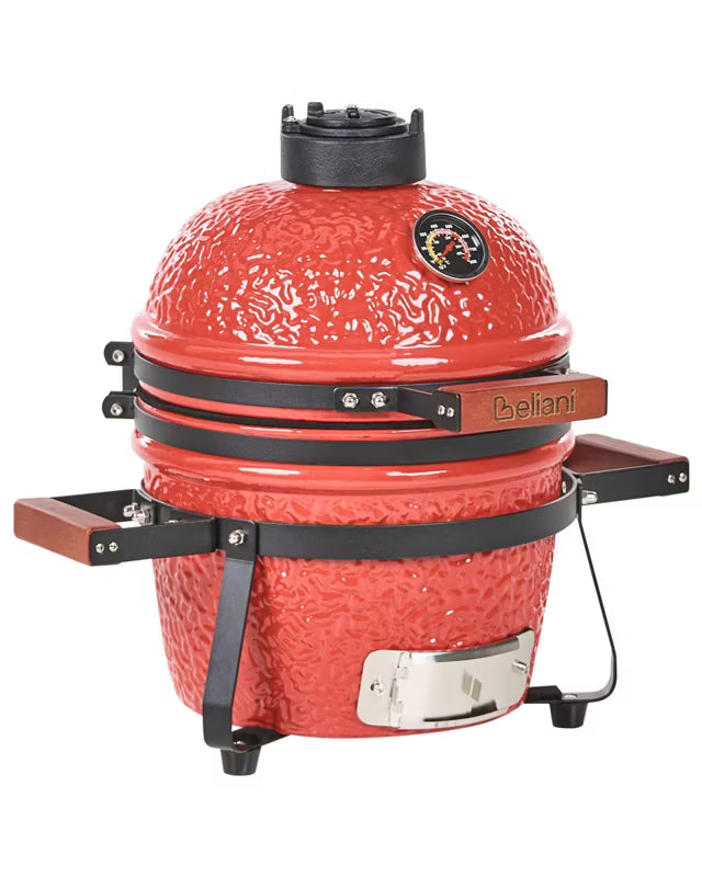 Mini Kamado Kulgrill 54x35x48 cm Keramisk Rød